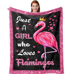 Flamingo Gifts, Flamingo Gifts For Girls Women, Just A Girl Who Loves Flamingos, Flamingos Blanket 40"X50", Flam Decor, Presents For Flam Lovers