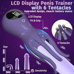 Male Sex Toys Penis Vibrator with 12 Modes, Adult Masturbator with 6 Tentacle Points and Screen Display