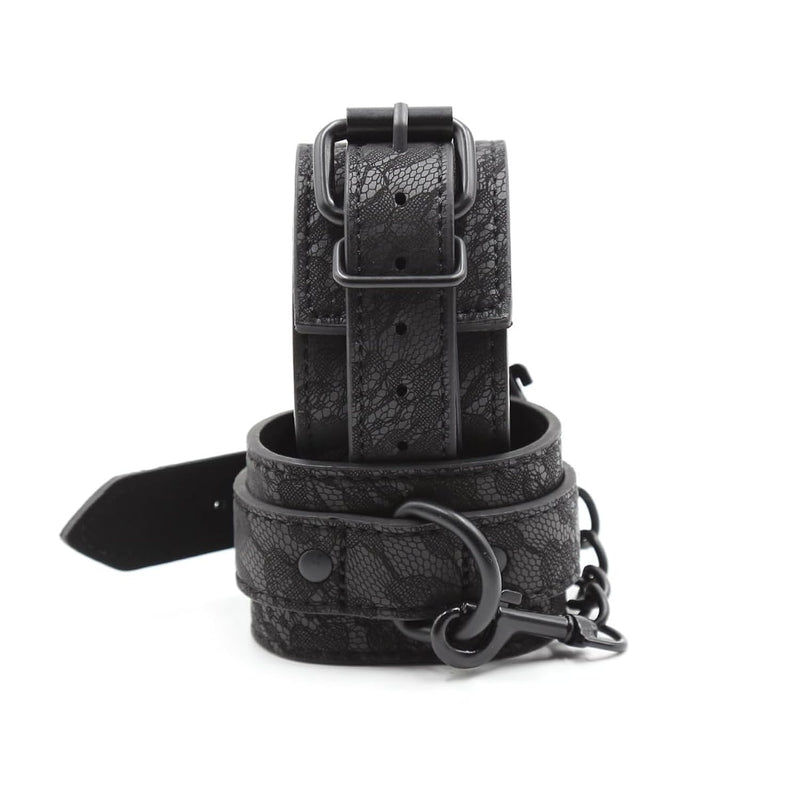 Handsuffs Pu Leather Bondage Restraints Toys Bdsm Sex Toys Adjustable Ankle And Wrist For Adult Couples Lace Decorations