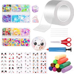 Nano Tape Bubble Kit For Kids, Nano Double Sided Adhesive Tape Bubbles, Nano Tape Kit With Glitter, Clay And Decoratives Emoticon Stickers, Diy Party Activities Toys