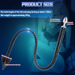 42.5In Stainless Steel Analplug Sm Adult Sex Toys Butt Plugs Faux Leather Fetish Couple Toys Anal Masturbation For Spanking