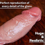 Realistic Thick Dildo,2.2 Inches Diameter Monster Real Huge Sex Toys,Soft Silicone Dildos With Strong Suction Cup For Men & Women,Flexible Fat Fake Penis For G-Spot And Anal Play.?Zx?