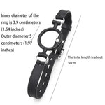 Sm Open Mouth Gag Silicone O-Ring Gag Oral Sex Bdsm Bondage Fetish Slave Restraints Sex Gag Muzzles Sex Toy Adjustable (Pink)