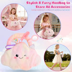 Unicorn Toys For Girls Age 4-6, Soft Stuffed Animals Toy, Dress Up Ballerina Doll With 3 Sets Of Clothes, Plush Bag, Wings, Mirror, Comb, Unicorn Birthday Gifts For Kids 3 4 5 6 7 8 9 10 Years Old