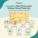 Watercolor Paint Set - Mini Travel Kit with 12 Colors & Water Brush