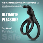 Dual Cock Ring Male Penis Ring With Rabbit Ear For Clitoral Stimulation Massager Strong Erection Delay Ejaculation For Men Couples Sex Toys Sexual Pleasure Enhancement