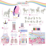 Unicorn Painting Kit for Girls with 18 Figurines, Glow in the Dark, and DIY Accessories