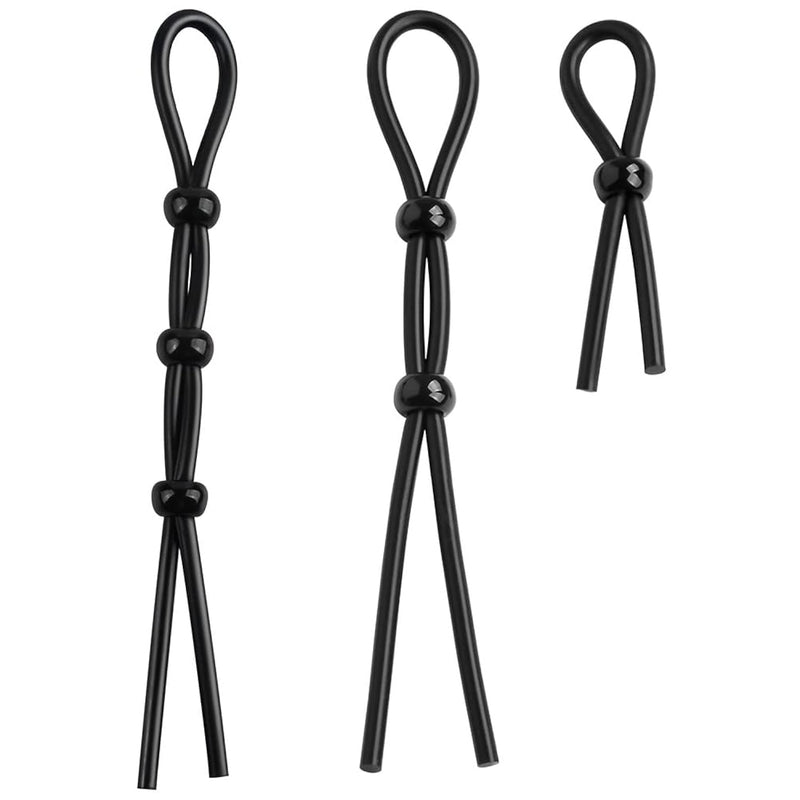 3Pcs Silicone Penis Ring Set Adjustable Cock Rings With 3 Different Sizes Long Lasting Stronger Penis Sleeve Delay Ejaculation Cock Ring Set Adult Sex Toy For Man Male Erection Enhancing