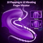 G Spot Vibrator Women Sex Toys Finger Vibrators 10 Powerful Vibrating & 10 Flapping Clitoral Stimulator Female Sex Toy Adult Toys For Women Couple Pleasure Female Vibrator Dual Mode