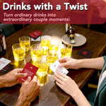 Couples Game - 120 Drinking Game Cards With Metal Decision Coin, Romantic Date Night Game For Boyfriend Girlfriend, Ideal Anniversary Valentine'S Day Gift, Christmas Eve Box Fillers For Adults