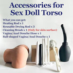 Accessories for Full Size Sex Doll, Care Kit Maintain Bundle for Sexdoll Torso Male Adult Toy, Heating Rod, Drying Stick, Cleaning Brush, Vagina Anal Cleaner, Essentials Set for Real Love Doll - Black