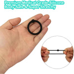 Penis Rings Set With 4 Different Sizes Cock Rings For Erection Enhancing, Long Lasting Stronger Adult Sex Toy, Soft Stretchy Silicone Cock Ring For Men Couple Sexual Pleasure Enhancing, Black
