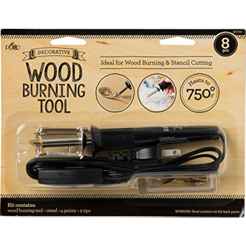 Plaid 8 Piece Decorative Wood Burning and Stencil Cutting Tool Set