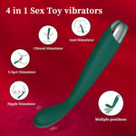 G Spot Vibrator For Women - 20 Powerful Vibrating Modes Clitoral Vaginal Anal Stimulator, Waterproof Bullet Finger Massagers,Adult Sex Toy For Couple(Green)