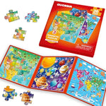 Magnetic Puzzles For Kids Ages 4-6 - 36 Pieces Sudoku Toddler Puzzles Ages 2-4 - Travel Games For Kids Ages 3-5 - Usa Space World Toddler Travel Toys - Car Airplane Road Trip Games