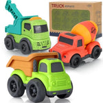 Toddler Cars Toys For 2 3 Year Old Boy, 3 In 1 Dump Truck Mixer Cement And Crane Toys For Baby Boy Girls, Bpa Free, Phthalates Free, Pvc, Outdoor Toy For Toddlers 2-4, Easter Birthday Gifts For Kids