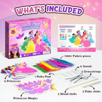 Princess Crafting Kit for Kids Age 4-8, Arts and Craft Set for Girls