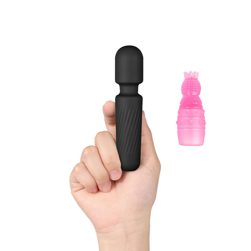 Mini Vibrator For Women, Clitoris And G-Spot Nipple Stimulator Vibrate Massager Orgasm Vagina Dildo For Travel Usb Rechargeable Portable Waterproof Vibrating Wand Adult Sex Toy (Black)