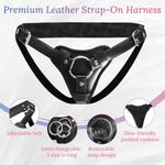 Strap On Dildo Harness Adult Sex Toys For Women And Men, Adjustable Leather Strapon Harness With 7.1" Gradient Color Silicone Anal Dildo, Detachable Suction Cup Penis For Lesbian Gay Couples Pegging
