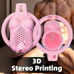 Sissy Chastity Devices Cock Cage With 6 Different Sized Rings Sex Toys Chasity Cages With Urethral Plug And Invisible Locks For Men'S Penises Bondage Lightweight Resin Penis Lock (S,Pink)
