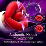 Vibrator Adult Sex Toys For Women - 3In1 Mouth-Shaped Sucking Vibrator, 10 Tongue Licking 3 Sucking Nipples Anal Clit Sucker Vibrater, G Spot Vibrators Clitoral Stimulator Couples Sex Toys