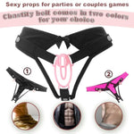Male Sissy Chastity Cage Panties & Sexy Underwear Bdsm Sex Toys Set With Cock Fufu Clip & Cute Lock & Anti-Falling Belt Sm Feminizer Training Bondage Game Sex Toy For Gay Men Couple (M-Black)