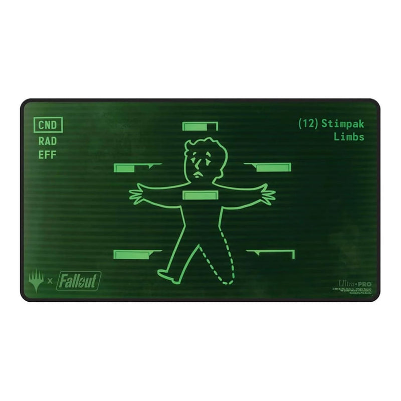 Ultra PRO - Fallout Black Stitched Playmat - Inventory Management - for Mag