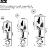 Luxury Stainless Steel Metal Anal Trainer Jewel Butt Plug Sm Small Bell Adult Anal Plugs(Mini)