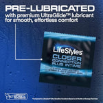 LifeStyles Closer Connection Natural Rubber and Lubricated Thin Latex Condoms, 24 Count, Triple Tested (Pack of 1)