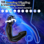 Anal Sex Toys Prostate Massager - 360° Adult Toys Prostate Vibrator Sex Stimulator With 10 Rotating & 10 Vibrating, Anal Butt Plug Male Training Toy & Female Clit Dildo, Remote Control Adult Sex Toys