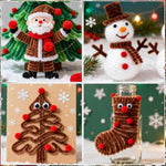 740 Pcs Christmas Reindeer Pipe Cleaner Craft Set with Pom Poms & Wiggle Eyes