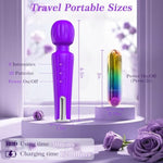 Vibrator Wand & Bullet Vibrators Set, Women Sex Toys Dildo With 20 Patterns & 8 Speeds, Mini G Spot Vibrator With 10 Vibrations, Waterproof Wand Massager Adult Sex Toys & Games For Female And Couples