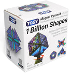 Magnet Pyramid Stone - 1 Cube Transforms Into 1 Billion Shapes, 14 Pcs (12 Puzzle Pcs And 2 Spinners), 243 Rare Earth Magnets, Christmas Stocking Stuffers Gift For Kids, Creative Puzzle Stem Toy