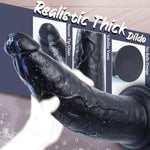 2.93'' Diameter Huge Thick Dildo & 4.5 Inch Diameter Extra Thick Fat Dildo, 12 Inch Big Black Cock Large Anal Dildos Without Balls, 10 Inch Huge Butt Plug Uncut Massive Dildo