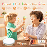 Toddler Musical Instruments Sets, Montessori Wooden Percussion Educational Baby Musical Toys Xylophone Maracas Tambourine For 2 3 4 Year Old Girls Boys Christmas Stocking Suffers Gifts For Kids