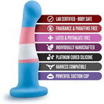 Adult Sex Toys - Avant Pride P2 - Platinum Cured Purio Silicone 6 Inch Dildo - 1.4 In Wide Smooth Ultrasilk Shaft - Suction Cup Base Strap-On Compatible - Women Men Couples - True Blue