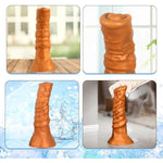 Silicone Anal Plug Soft Anal Dildo With Suction Cup Base Sex Toy For Anus Dilation For Men Women Couple Gold Xxxl 13.97 Inch