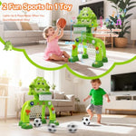 Toddler Basketball Hoop & Soccer Goal, Toys For 1 2 3 Year Old Boys Girls, Sports Toy With Light & Music, Adjustable Height Dinosaur Toys, Baby & Toddlers Christmas Birthday Gift For Ages 1-3