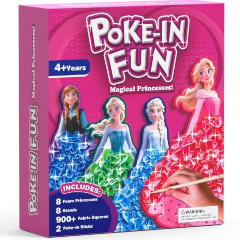 Magical Princess Poke Art Kit for Kids, 8-Piece DIY Wood Kit