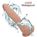 Dual Layer Realistic Dildo, 12 Inch Silicone Huge Penis Handsfree With Strong Suction Cup Flexible Dong Female Masturbator Big Cock For Vaginal G-Spot Anal Masturbation Massage Stick Dildo For Lady