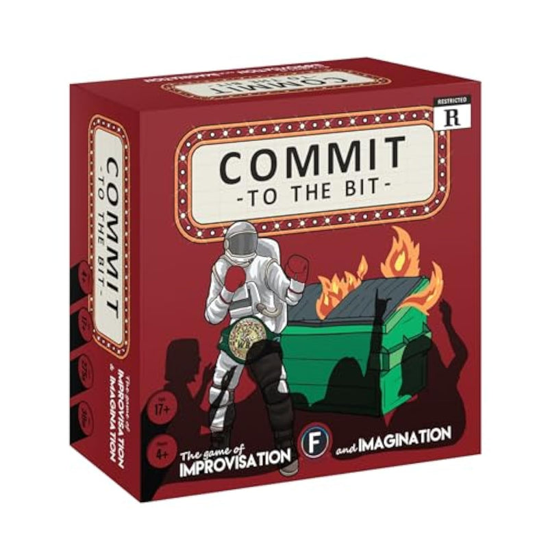 FITZ Commit to The Bit Adult Party Game - Fast-paced Improv Game for Hilarious Group Play, NSFW Rated R Version for Ages 17+, 4+ Players
