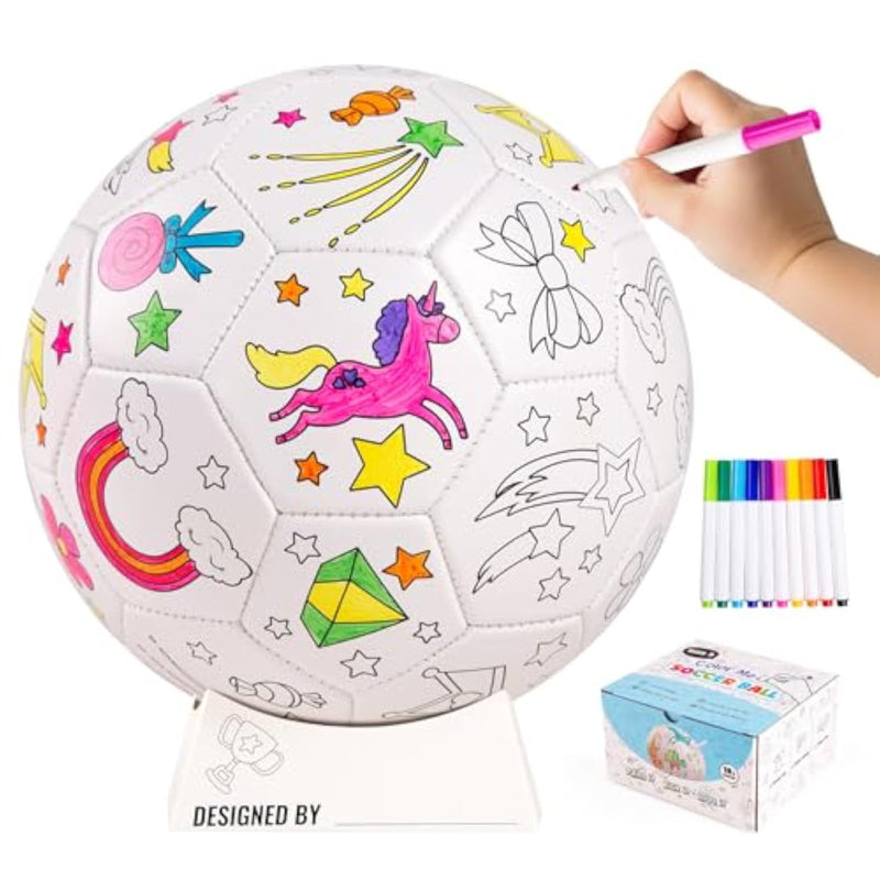 Unicorn Soccer Ball Paint by Numbers Kit for Kids