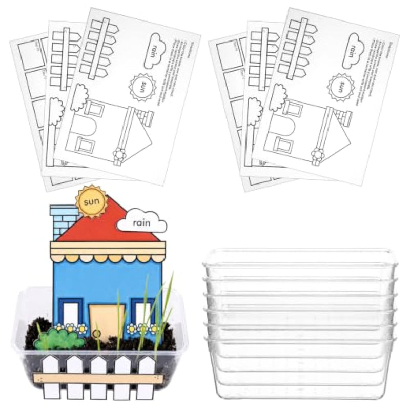 18 Pcs Plant Life Cycle Activity Set with Observation Boxes & Cards for Kids