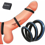 Penis Rings Set With 3 Different Sizes Cock Rings For Erection Enhancing, Long Lasting Stronger Adult Sex Toy, Soft Stretchy Silicone Cock Ring For Men Couple Sexual Pleasure Enhancing, Black
