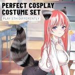 Cute Tail Anal Plug Butt Plug 4-Piece Set with Fox Ear Headband and Collar