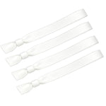 100 Pcs Adjustable Fabric Wristbands for Events with Secure Snap - White, 13.78 x 0.59 inches