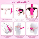 Strap-On Vibrating Dildo Sex Toys | Adjustable Harness Strap-On Dildos with 10 Dual Vibration, Remote Control G Spot Vibrator & Clitoral Stimulation, Adult Toy for Female Couple