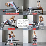 Multi-Functional Weight Bench For Full All-In-One Body Workout – Adjustable Workout Bench Press For Home Gym, Fitness Equipment For Back Hyperextension, Roman Chair Exercise, Sit Up