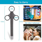 Lube Applicator Syringe with Smooth Rounded Cap for Men, Women & Couples - Reusable and Easy to Clean