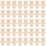 40 Pcs Christmas Mini Bear Toy 4.7 Inch Stuffed Tiny Bear Gifts Soft Keychain Mini Stuffed Animal Small Plush Jointed Doll For Kids Adult Diy Keychain Party Favor(Simple Style)